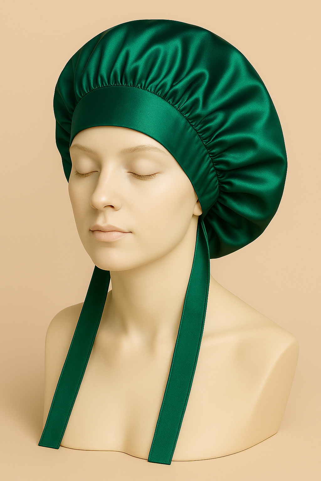 Solid Satin Turban Bonnet