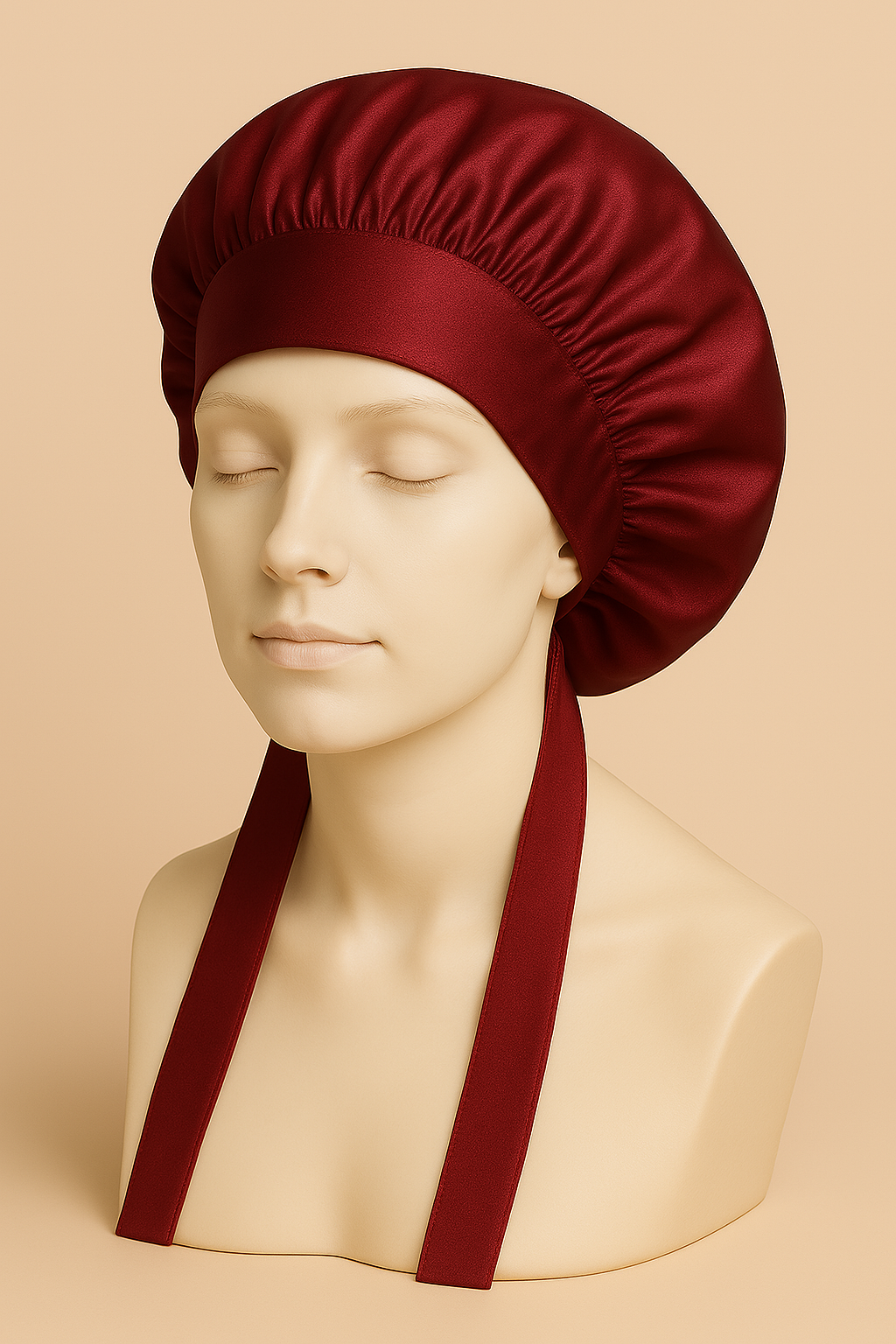 Solid Satin Turban Bonnet