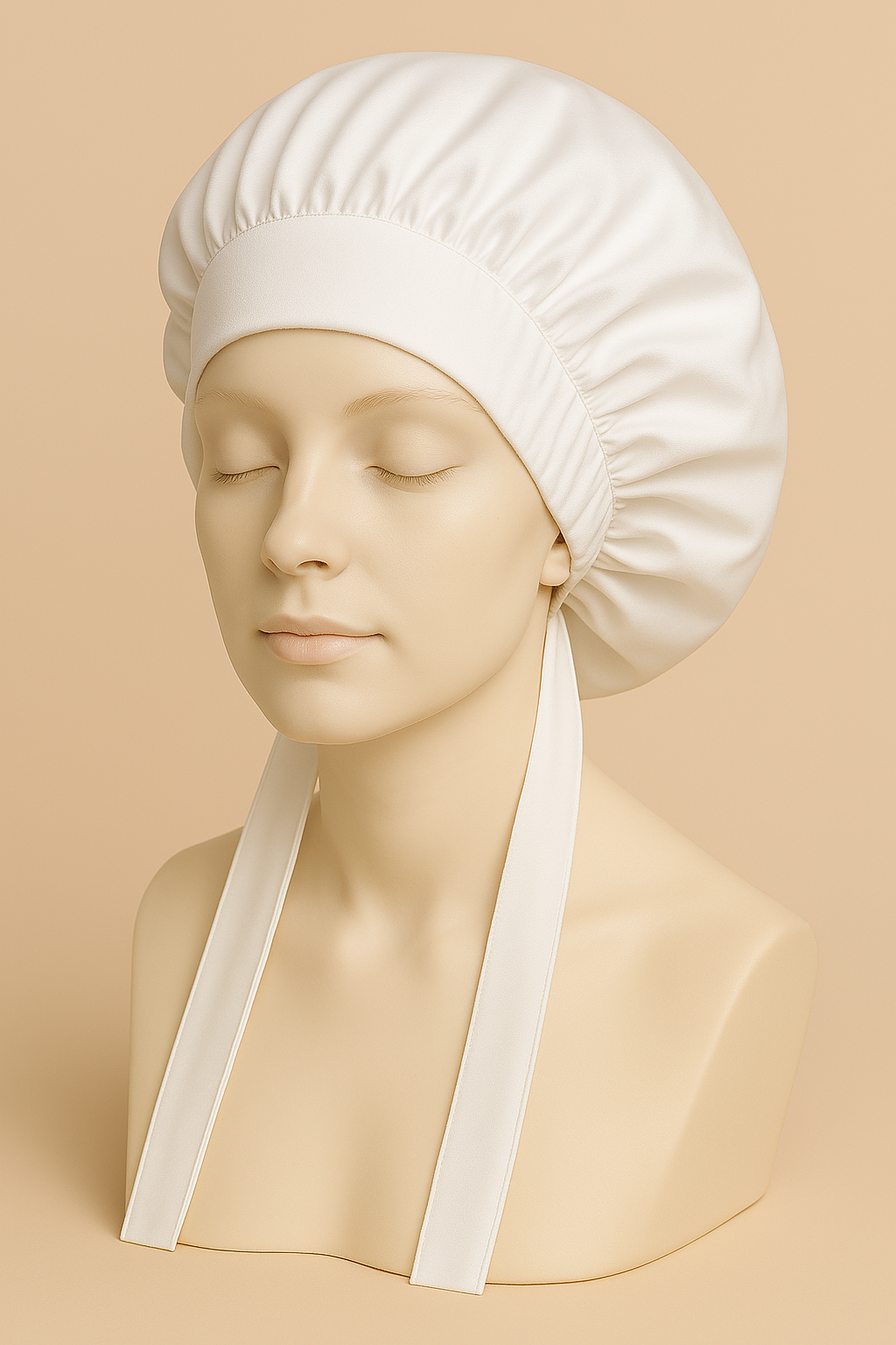 Solid Satin Turban Bonnet
