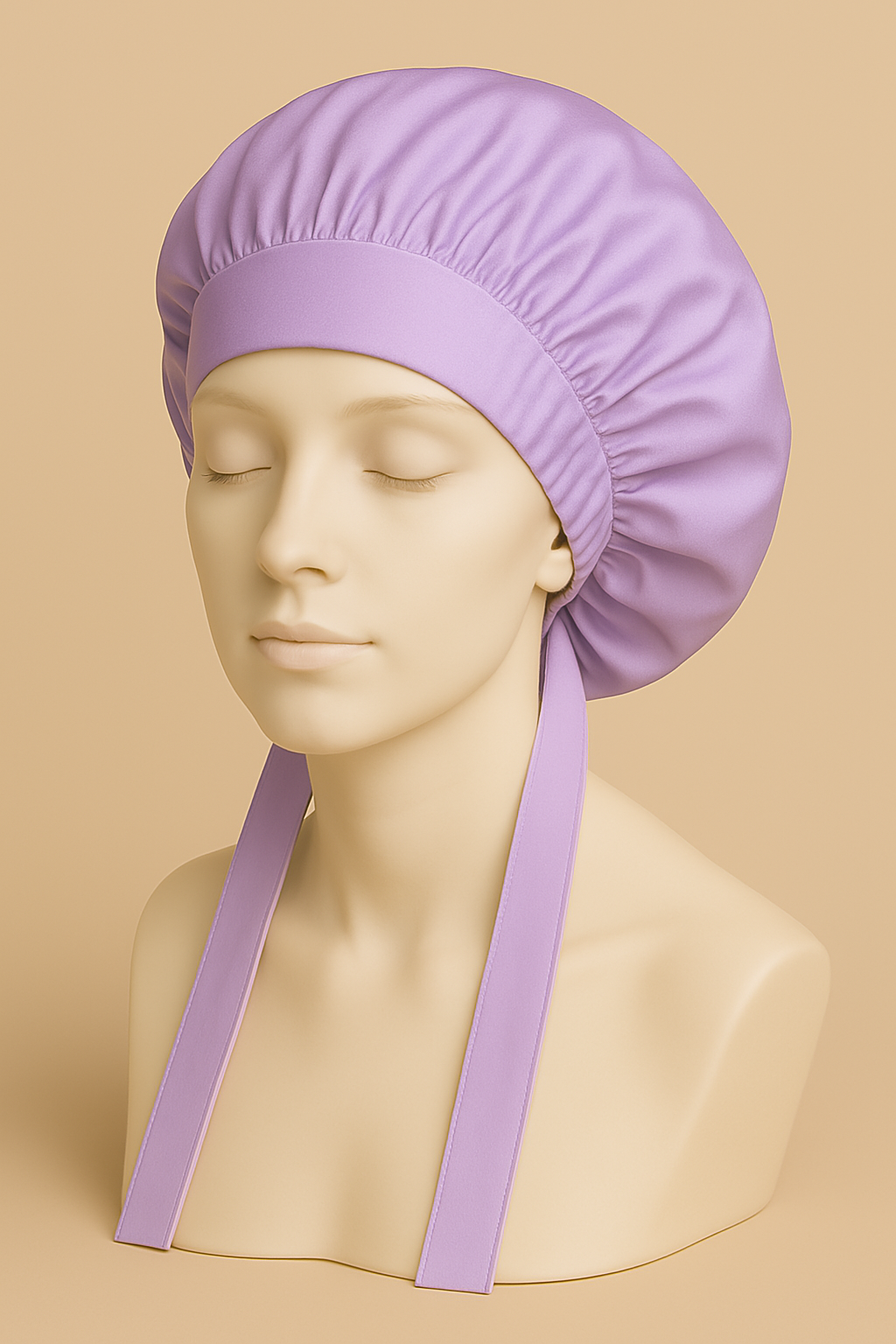 Solid Satin Turban Bonnet